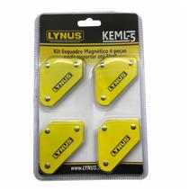 Kit 4 Esquadro Magnético P Soldador 5Kg GF Keml5 Lynus