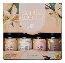 Kit 4 Essencia Aromatizantes Via Aroma Vanilla Lovers Spice Para Aromatizador Eletrico