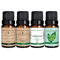 Kit 4 Essências Aromatizador/Difusor 10ml - Bem-estar Herbal