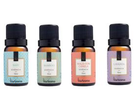 Kit 4 Essências Bamboo -Lavanda-Maça Com Canela - Baby