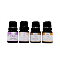 Kit 4 Essências Puras Aromáticas Aromá Caixa Presente