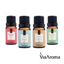 Kit 4 Essências Via Aroma Para Aromatizador Difusor Elétrico