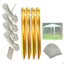 KIT 4 ESTACA (MOD101332) + 4 Cordinhas de amarração