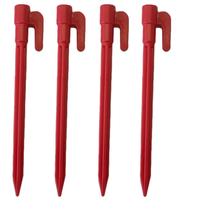 Kit 4 Estacas PEQUENA 14,5CM P/ Barraca Quadra Areia Camping Gramado Gazebo Beach Tenis Guarda-sol