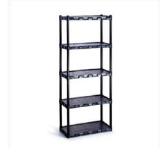 kit 4 Estante Plástica Modular Com 5 Prateleiras preta kit 4 Estante Plástica Modular Com 5 Prateleiras preta