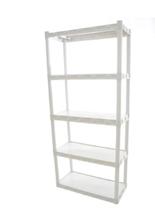 kit 4 estantes plástica plástica branca de 5 prateleiras agraplast Cor:branca