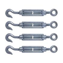 Kit 4 Esticadores P/ Cabo De Aço 3/16 - Aço Galvanizado M05X70 Kit 4 Esticadores P/ Cabo De Aço 3/16 - Aço Galvanizado M05X70