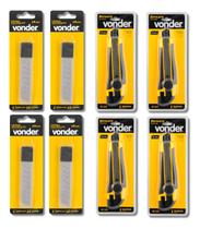 Kit 4 Estiletes 18 mm + 4 Lâminas Estilete 18mm Vonder