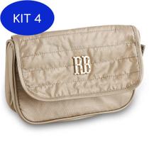 Kit 4 Estojo Rebecca Bonbon Rb9281 - Dourado