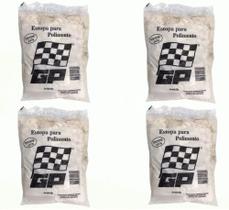 Kit 4 Estopas Branca Gp Extra 200g Polimento Limpeza Brilho