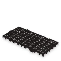Kit 4 Estrado Piso Pallet Plástico Resistente Preto 25X50 Kit 4 Estrado Piso Pallet Plástico Resistente Preto 25X50