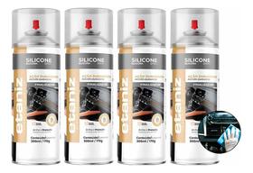 Kit 4 Etaniz Silicone Spray Carro Novo 300ml Renova Protege