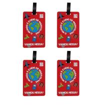 Kit 4 Etiqueta Bagagem Identificador Mala Mochila Tag Viagem