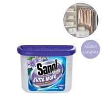 Kit 4 evita mofo bolor guarda roupa sanol original 100g desumidificador armario closet lavanda