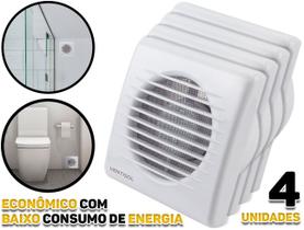 Kit 4 Exaustores Banheiro Ventilador Ventisol 100mm Bivolt 12318