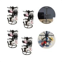 Kit 4 Expositor de Chaveiros Giratório De Mesa Em Impressão 3D Preto Fosco Duplo Nível Com Alta Capacidade Para Lojas - Kit 4 Expositor de Chaveiros Giratório De Mesa Em Impressão 3D Preto Fosco Duplo Nível Com Alta Capacidade Para Lojas -