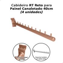 Kit 4 Expositor RT Cabideiro Reto 40cm Painel Canaletado Rosé