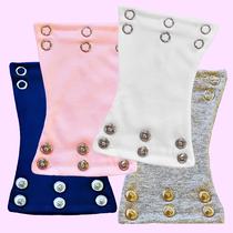 Kit 4 Extensor de Body de Bebê Universal Algodão Antialérgico Compatível com Marcas Importadas Carters Menino Menina