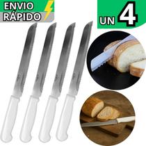 Kit 4 Faca Para Cortar Pão Em Inox N8 de Serra Grande Ideal Torta Pão Caseiro Panificadora Cozinha Kit 4 Faca Para Cortar Pão Em Inox N8 de Serra Grande Ideal Torta Pão Caseiro Panificadora Cozinha