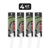 Kit 4 faca para legumes 3,5" cabo polipropileno branco Kit 4 faca para legumes 3,5" cabo polipropileno branco