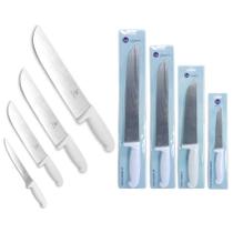 Kit 4 Facas Açougue Churrasco Cozinha Carne Aço Profissional