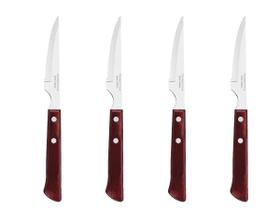 Kit 4 Facas Churrasco Espanhola Polywood Madeira Vermelho Tramontina Kit 4 Facas Churrasco Espanhola Polywood Madeira Vermelho Tramontina