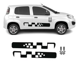 Kit 4 Faixas Adesivos Laterais Fiat Compatível Em Vinil Kit 4 Faixas Adesivos Laterais Fiat Compatível Em Vinil