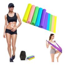 Kit 4 Faixas Elástica, Fisioterapia/exercício/fortalecimento