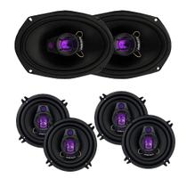 Kit 4 Falantes 5 Pol 150w + 6x9 200w Som Automotivo Hiken