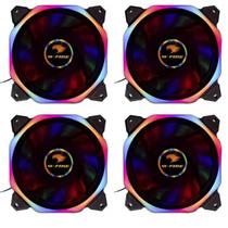 Kit 4 Fan Cooler Gamer Led Rgb 120x120mm