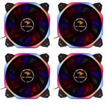 Kit 4 Fan Cooler Gamer Led Rgb 120x120mm