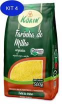 Kit 4 Farinha De Milho (Fubá) Korin Orgânica Pacote 500G