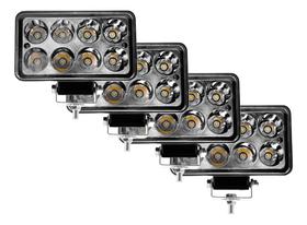 Kit 4 Farol De Milha Auxiliar Agrícola Off Road 24w 6500k