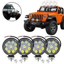 Kit 4 Farol Led Auxiliar Milha Jeep Troller Wrangler 6000K Kit 4 Farol Led Auxiliar Milha Jeep Troller Wrangler 6000K