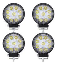 Kit 4 Farol Milha Auxiliar 9 Led Agrícola Offroad 27w Briwax