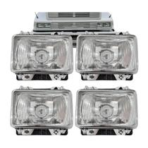 Kit 4 Farol Para Mb Cara Preta A 1992