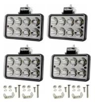 Kit 4 Farolete Auxiliar Milha Led Caminhão Carro Jeep Barco