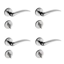 Kit 4 Fechaduras Banheiro Classic Cromado Acet 691-80b Pado