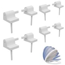 Kit 4 Fechamentos Suave Conjunto de Fixação para Assentos Astra Branco