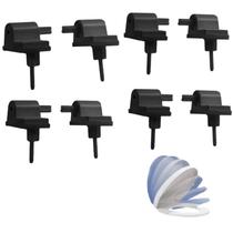 Kit 4 Fechamentos Suave Conjunto de Fixação para Assentos Astra Preto