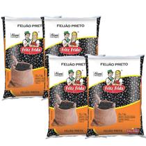 Kit 4 Feijão Fritz e Frida 1Kg Preto Premium Tipo 1 - Gaúcho