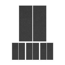 Kit 4 Feltro Adesivo Retangular 127x51mm Preto Com 2 Unid