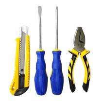 Kit 4 Ferramentas Alicate, Estilete e Chaves com Alta Resistência e Precisão LWJ176