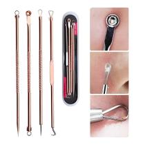 Kit 4 Ferramentas de Beleza Extrator de Acne Removedor de Cravo Espinha Aço Inoxidável Agulhas Kit 4 Ferramentas de Beleza Extrator de Acne Removedor de Cravo Espinha Aço Inoxidável Agulhas