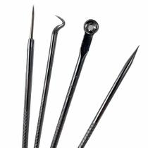 Kit 4 Ferramentas Extrator De Cravo em Inox com estojo