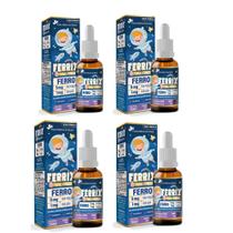 Kit 4 FERRIX Ferro infantil 4x30ml Uva Flora Nativa