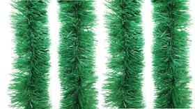Kit 4 Festão De Natal Verde Opaco 9cm x 2m Total 8 metros - Master Christmas