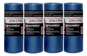 Kit 4 Filme Eletrostatico Mascaramento Sem Fita 270cm X 17m