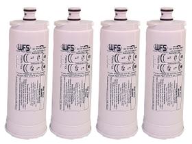 Kit 4 Filtro Refil compatível Purificador Masterfrio Rótulo Branco Bico Fino 19,5mm