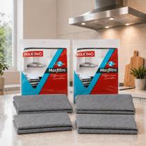 Kit 4 Filtros Manta para Coifa Exaustor Depurador Purificador Universal Recortável Retém Gordura Kit 4 Filtros Manta para Coifa Exaustor Depurador Purificador Universal Recortável Retém Gordura